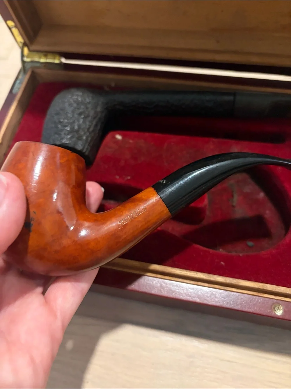 Vintage Aldo Velani Classic Men's Smoking Pipes Gift Set - Brown & Black
